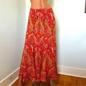 NWOT Talbots size 6 Paisley Silk Skirt